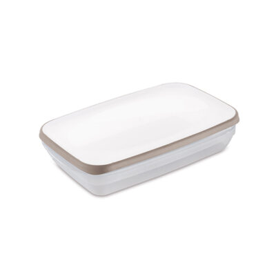 Contenitore “Ciao Fresco” Per Frigo Lt 2,4- Tortora Chiaro/Bianco/Trasparente