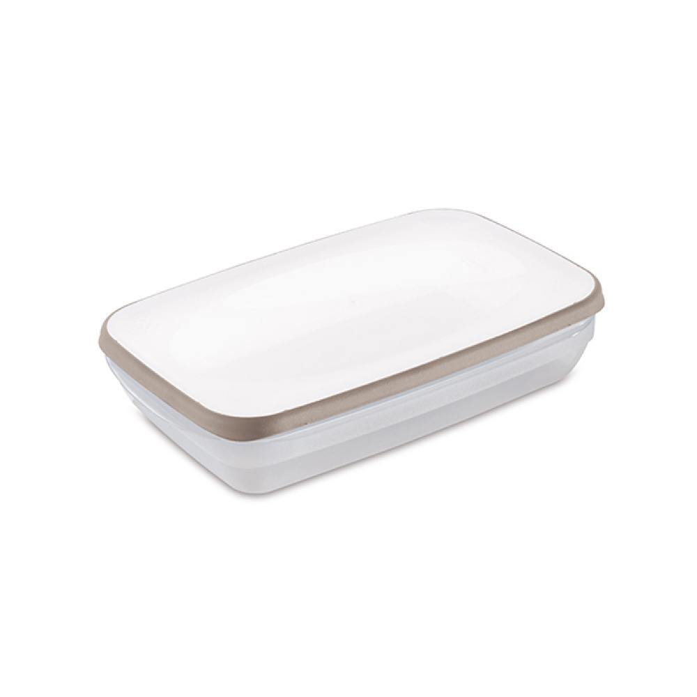 Contenitore “Ciao Fresco” Per Frigo Lt - Tortora Chiaro/Bianco/Trasparente