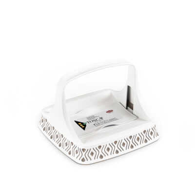 Portatovagliolo Orizzontale Tosca- Bianco/Tortora Chiaro