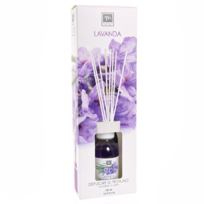 Diffusore Di Essenza Con Bacchetti In Cotone 125 Ml Lavanda
