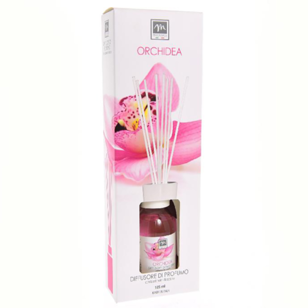 Diffusore Di Essenza Con Bacchetti In Cotone 125 Ml Orchidea