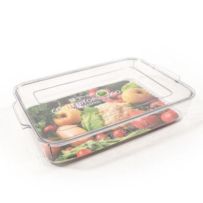 Contenitore Per Frigorifero Con Coperchio In Plastica Trasparente