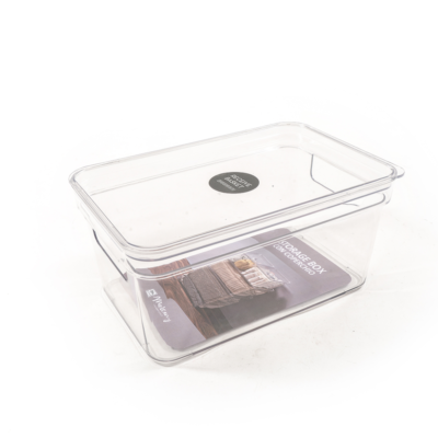 Cestino In Plastica Trasparente Con Coperchio