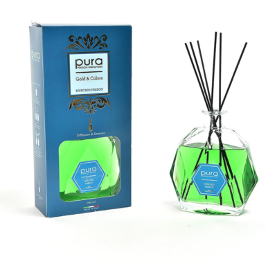 Linea Gold & Colors Diffusore Di Essenza Bottiglia Esagonale Muschio