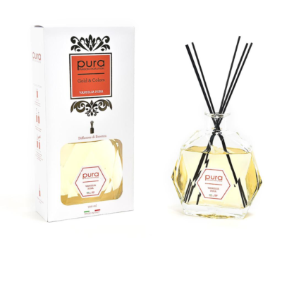 Linea Gold & Colors Diffusore Di Essenza Bottiglia Esagonale Vaniglia