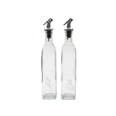Oliera Acetiera In Vetro Con Decal 500 Ml In Vetro