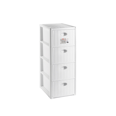 Cassettiera Elegance 4 Slim Bianca