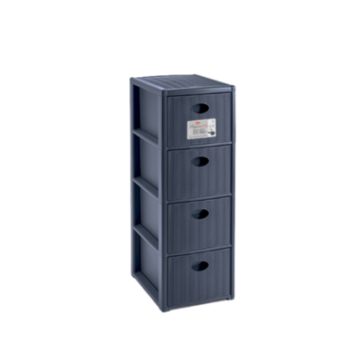 Cassettiera Elegance 4 Slim Blu Navy