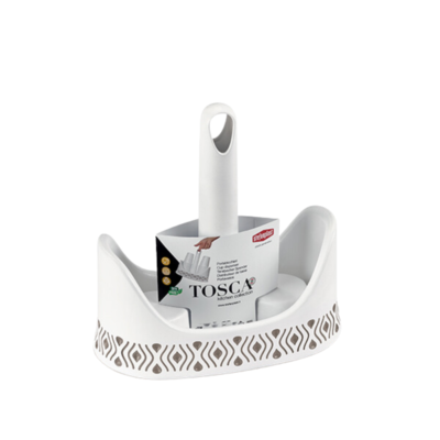 Portabicchieri Tosca Bianco/Tortora Chiaro Plus