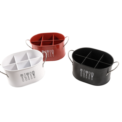 Cestello Portaposate In Metallo 25 X 18 X 13 cm