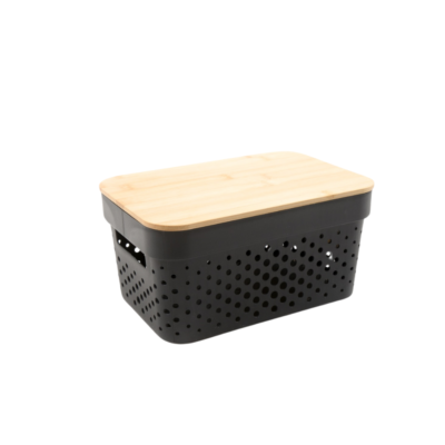 Cestino In Plastica Grande Con Coperchio