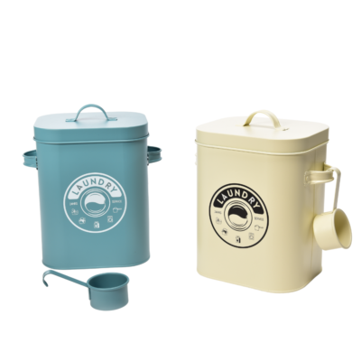 Contenitore Lavanderia In Metallo Con Misurino