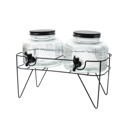 Set 2 Dispenser In Vetro 2 x 2.5L 38 x 26 cm