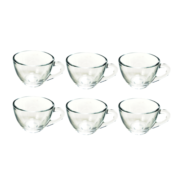 Set 6 Tazzine Caffè In Vetro Trasparente