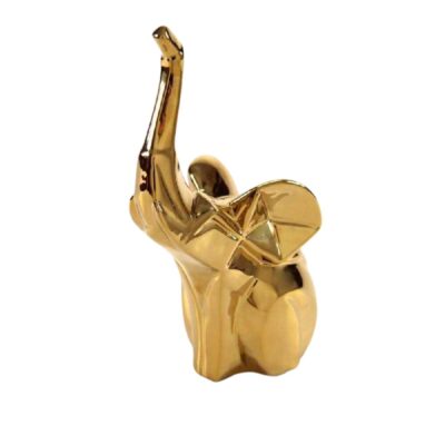 Elefante Oro Lucido 14 X 10 X 25H cm