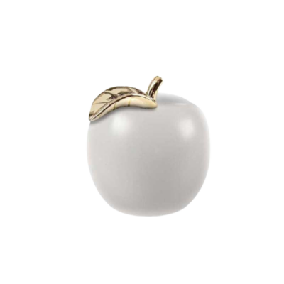 Mela In Ceramica Bianco Matto